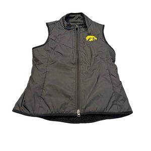 Nike Iowa Hawkeyes Sherpa Lined Puffer Vest Black Small Women’s Zip Up‎
